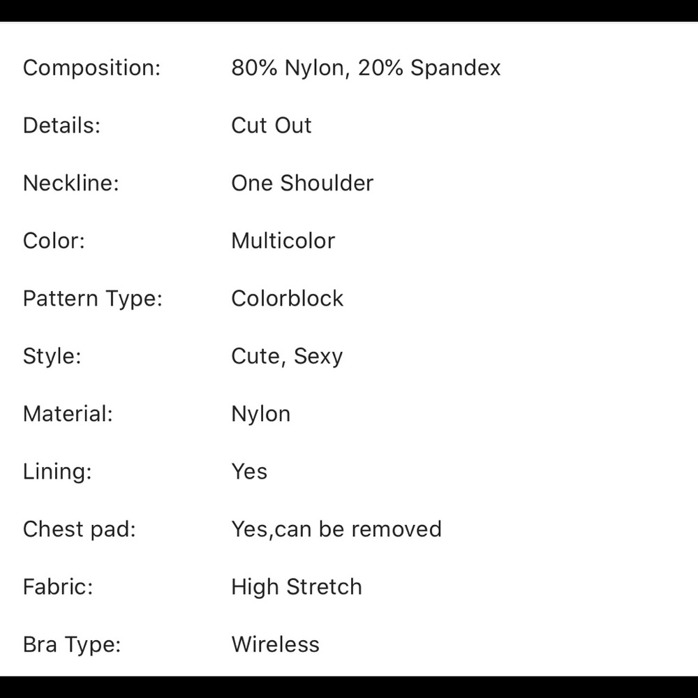 NEW Neon Multi Color One Shoulder Cut our bikini - Picture 9 of 9